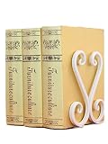 Moolcole 1Pair Love Heart Shaped Bookends Metal Nonskid Book Stands 17.5cm Height White