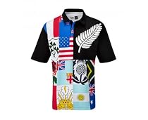 COTTON TRADERS Maillot de Rugby de l'&eacute;quipe de Nouvelle- Z&eacute;lande pour Homme
