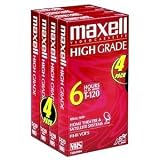 Maxell HG T-120 VHS Tape (4-Pack)