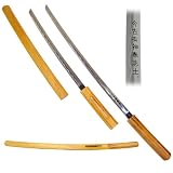 Sporting Goods : 43 Inch Katana w/Two Stainless Steel Blades & Wood Scabbard