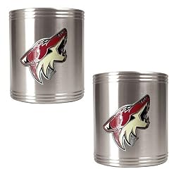 Phoenix Coyotes NHL 2pc Stainless Steel Can Holder Set- Primary Logo