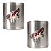 Phoenix Coyotes NHL 2pc Stainless Steel Can Holder Set- Primary Logo by Great American Products