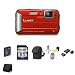 Panasonic Lumix DMC-TS25 16.1 MP Tough Digital Camera (Red) 8GB Package 1