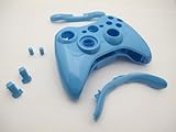 Xbox 360 DIY Custom Controllers - Glossy Cool Blue Xbox 360 Controller Shel ....