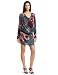 D.E.P.T. Women's Flower Long Sleeve Dress, Light Petrol, X-Large