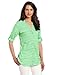 Calvin Klein Women's Striped Roll-Sleeve Shirt