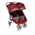 Baby Jogger City Mini Double Stroller - Crimson/Gray