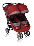 Baby Jogger City Mini Double Stroller - Crimson/Gray