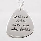 Fortune Sides With She Who Dares Pendant in Sterling Silver on an 18 Chain, #8907