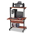 Tiffany IndustriesTM Soho Adjustable Mobile Computer Table, 32w x 31d x 50h, Medium Cherry Laminate