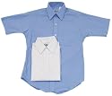 Boys' Dress Shirt with Short Sleeves Spread Collar in Broadcloth (Size 7-20) (6110YT M05)