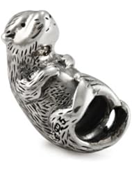 Sterling Silver Sweet Sea Otter Ohm Bead Charm aha001