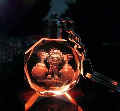 Wander Force League of Legends LOL Figure Color Change Crystal Led Key Chain Key Ring Pendant (Blitzcrank)