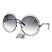 Avant Garde Double Circle Frame Round Designer Fashion Retro Sunglasses Black Smoke