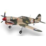 2.4G Extreme Detail 5-Channel AirField RC P-40 WarHawk 1400MM Radio Control Warbird Plane...