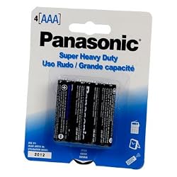 Panasonic AAA Super Heavy Duty Batteries - 12 4-Pack Batteries (Total 48 x AAA Panasonic Batteries)