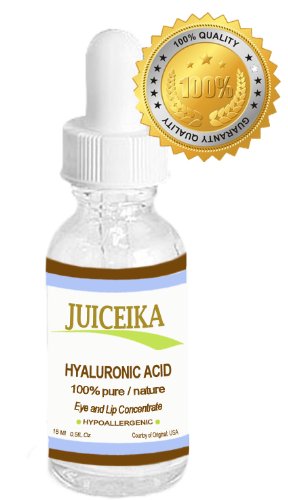 Hyaluronic Acid -100% Pure. Eye and Lip Concentrate. Extreme Hydration and Anti-Aging. 0.5oz-15 ml