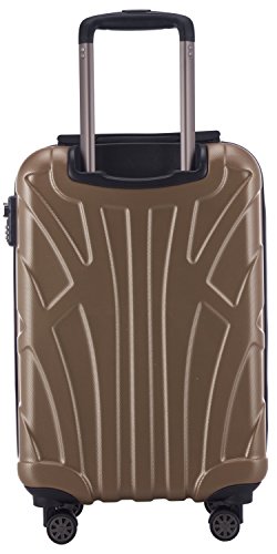 Suitline - Hand luggage Carry on luggage hardside suitcase luggage Trolley, TSA, 55 cm, 40 liter, Gold