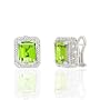 7.10 TCW GENUINE PERIDOT & DIAMOND 14K EARRINGS