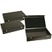 3 Black Leather Travel Jewelry Display Box Storage Showcase Trays