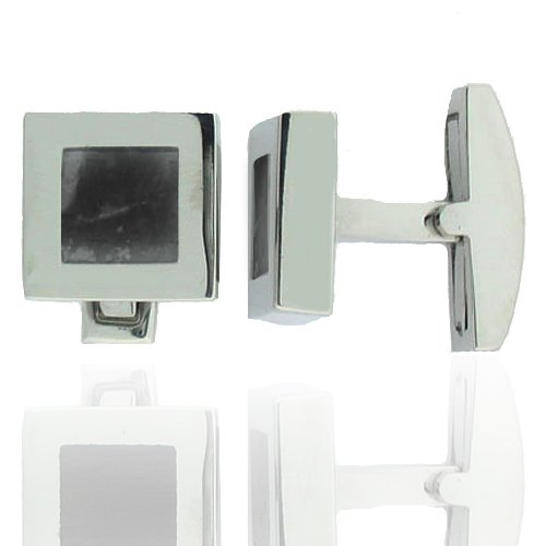 41yYsHHV73L MICHAEL VALITUTTI Stainless Steel & GRAY Marble Cufflinks   OVERSTOCK CLEARANCE auction!