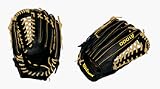 12 1/2 A1000  Pro Laced T Web (Black with Blonde Lace) Outfielder's Baseball Glove from Wilson