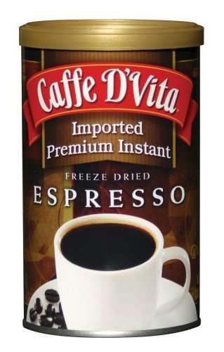 Caffe D'Vita Espresso, Imported Premium Instant, 3-Ounce Canister (Pack of 6)