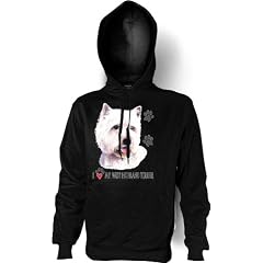 Westi Hunde West Highland Terrier Hooded Sweatshirt in schwarz