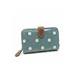 キャスキッドソン(Cath Kidston) 財布 Folded zip wallet w/leather-O/C Spot Slate LIUS3