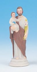 Religious Statue - Saint Joseph - 4" Height - Magnetic and Adhesive Base