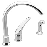 MOEN 7730 Monticello Single Handle Kitchen Faucet with Matching Finish Protege Side Spray, Chrome