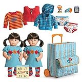 American Girl the Bitty Twins Dolls Collection - Light Skin, Brown Hair Girls Set