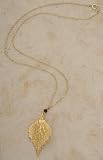 Necklace - Birch Leaf, Gold Plated. Made With Actual Leaf!