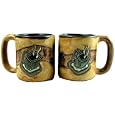 Set Of Two (2) MARA STONEWARE COLLECTION - 16 Oz. Coffee Cup Collectible Dinner Mugs - Coffee Beans & Mug Design