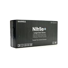 Daxwell F10001530 Nitrile Rubber General Purpose Glove, Powder Free, Large, Blue (10 Boxes of 100 Gloves)