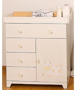 Tutti Bambini Farmyard Chest Changer with Beechwood Top