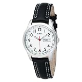 Timex Mens T2N227 Analog Silver-Tone Case Blac