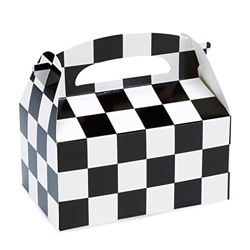 Black and White Check Empty Favor Boxes (4)