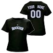 Colorado Rockies Women's Authentic Personalized Jersey T-Shirt by Majestic