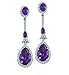 CZ Amethyst Color Teardrop Deco Chandelier title=