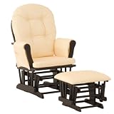 Stork Craft Hoop Glider and Ottoman, Black/Yellow Gingham