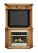Corner Electric Fireplace Cabinet with TV Hutch in Oak - Magnolia Home - 726-10B-726-11T