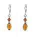 Earrings - E87 - Crystal Rice Drop ~ Topaz title=