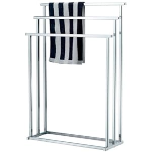 PIZO porte serviette 3 barres argent: Cuisine & Maison