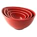 Nigella Lawson's Living Kitchen, Mixing Bowls, Melamine, Set of Four, Red