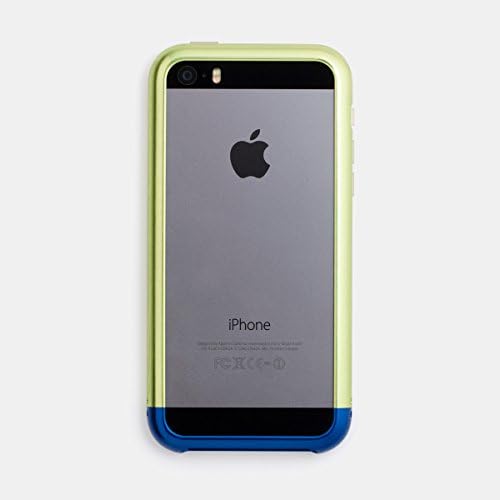 iPhone 5s bumper, SQ Two-tone Color Duralumin Bumper for iPhone 5s / 5 Lime×Blue