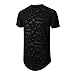 UNRESTRAINED Mens Streetwear Swag Clothing Extended T Shirt Black M