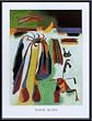 Art Poster Metal Framed Print - Paysan catalan au repos - Artist: Joan Miro- Poster Size: 23 X 31
