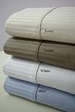 IMAGE OF Pin Stripes Ivory 800 Thread Count King Size Sheet Set 100 % Egyptian Cotton 4pc Bed Sheet Set (Deep Pocket) By sheetsnthings