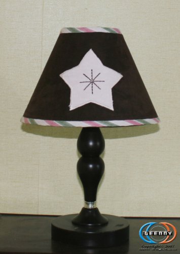 GEENNY Lamp Shade For Pink Brown Star & Moon CRIB BEDDING SET